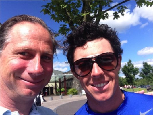 Oliver Gerhardt und Rory Mc Ilroy. World Leader in Golf
